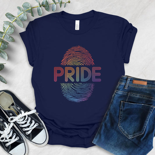 Rainbow Pride Fingerprint T-Shirt