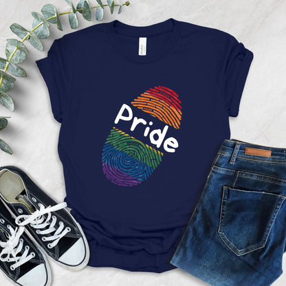 Fingerprint in Rainbow Color  T-Shirt