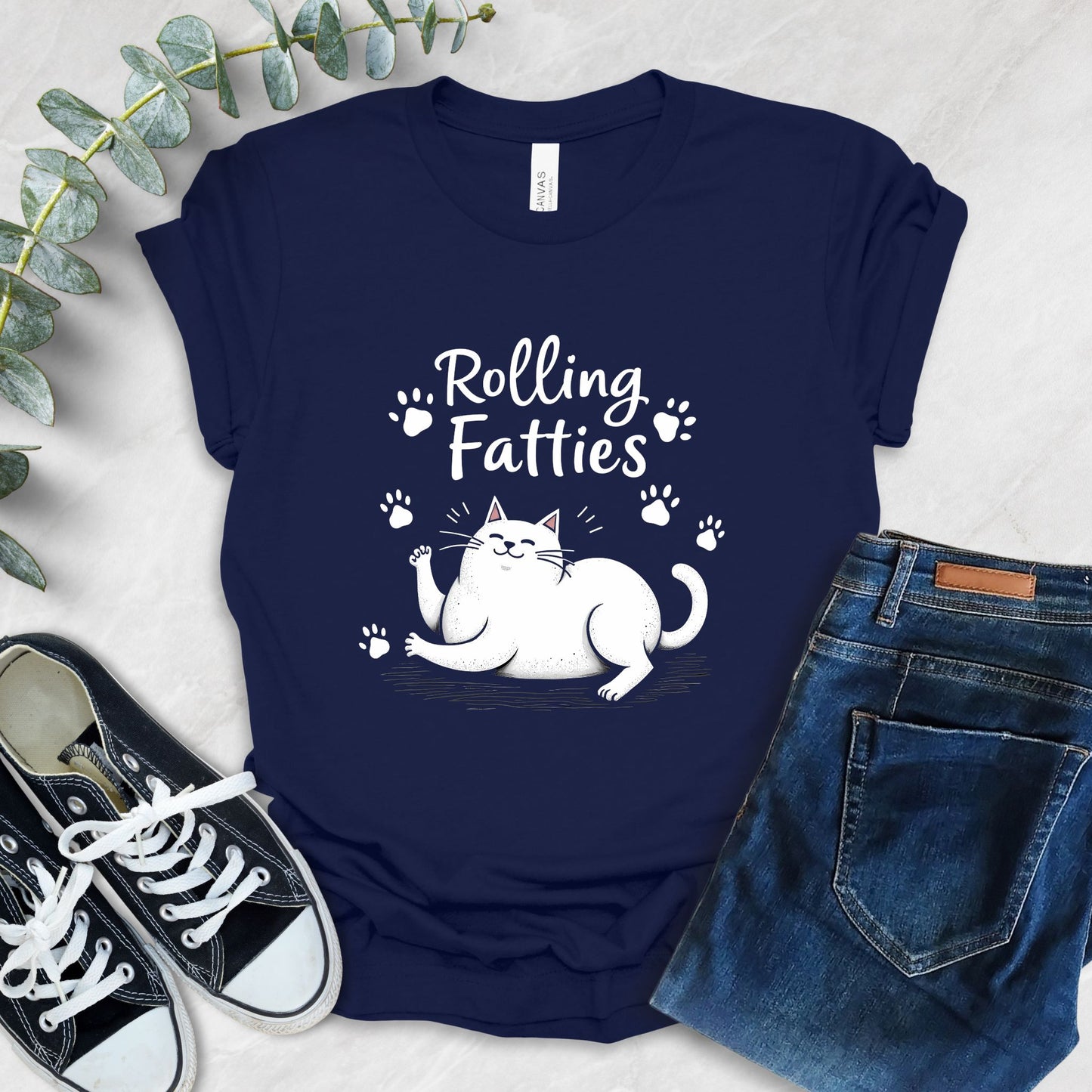 Rolling Fatties Cat T-Shirt