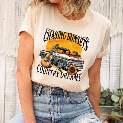 Chasing Sunsets T-Shirt - Rustic Country Dreamwear