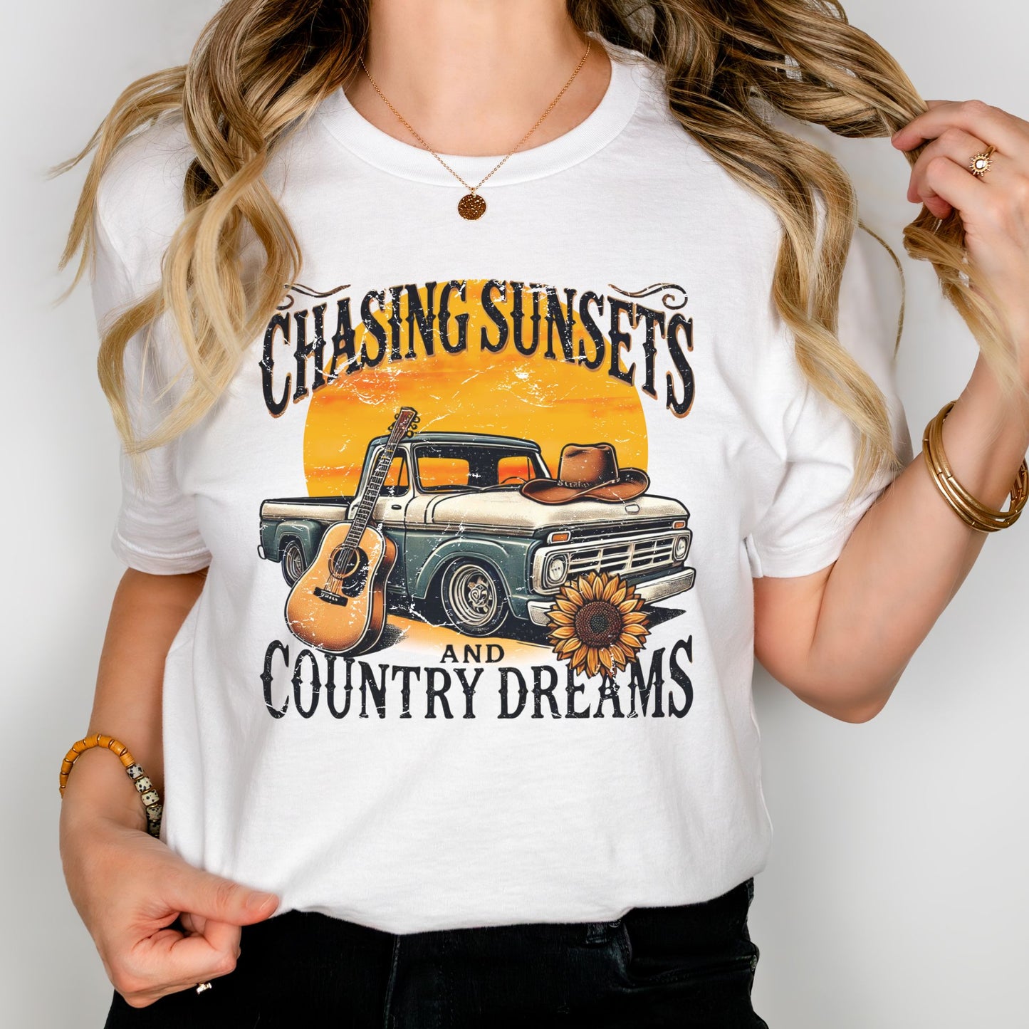 Chasing Sunsets T-Shirt - Rustic Country Dreamwear