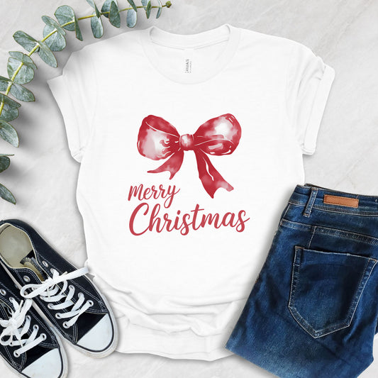 Red Bow Christmas T-Shirt