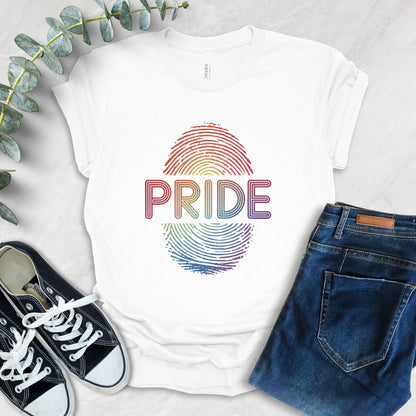 Rainbow Pride Fingerprint T-Shirt