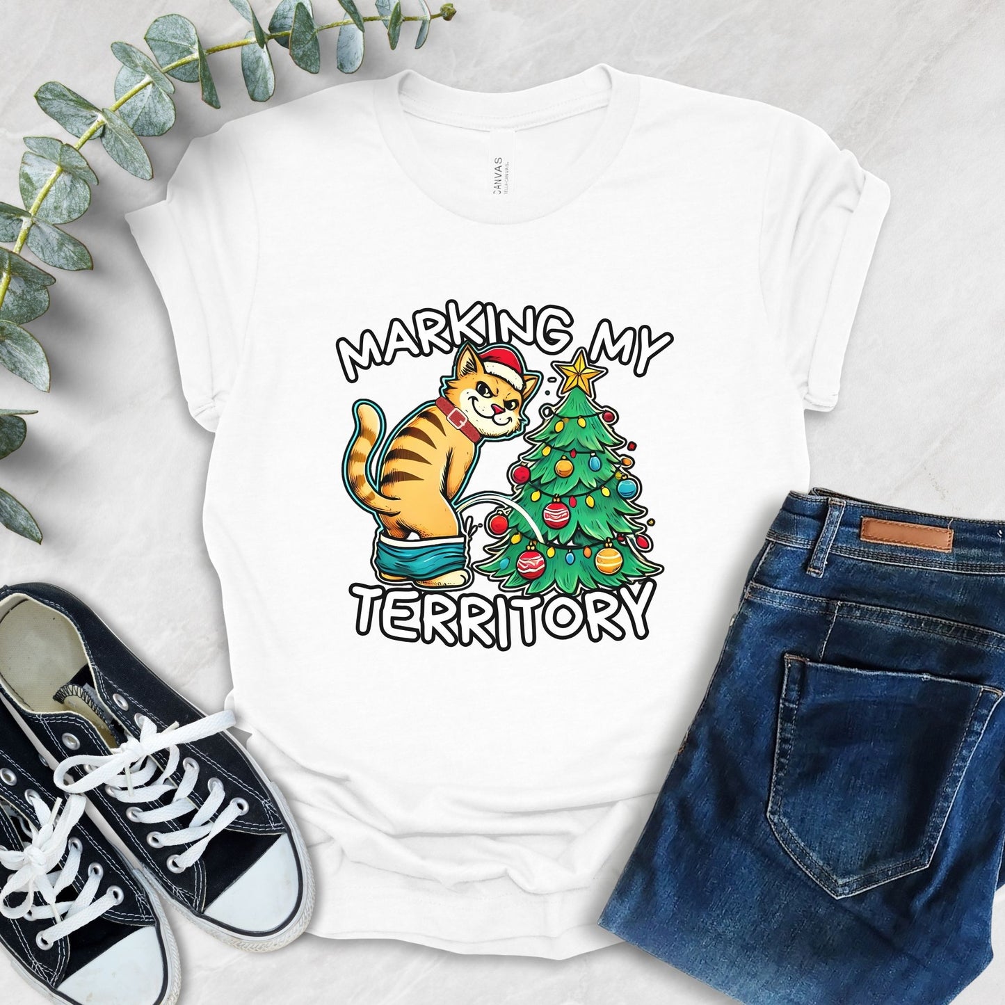 Naughty Cat Christmas T-Shirt