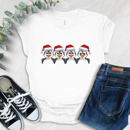 Festive Penguin Graphic T-Shirt