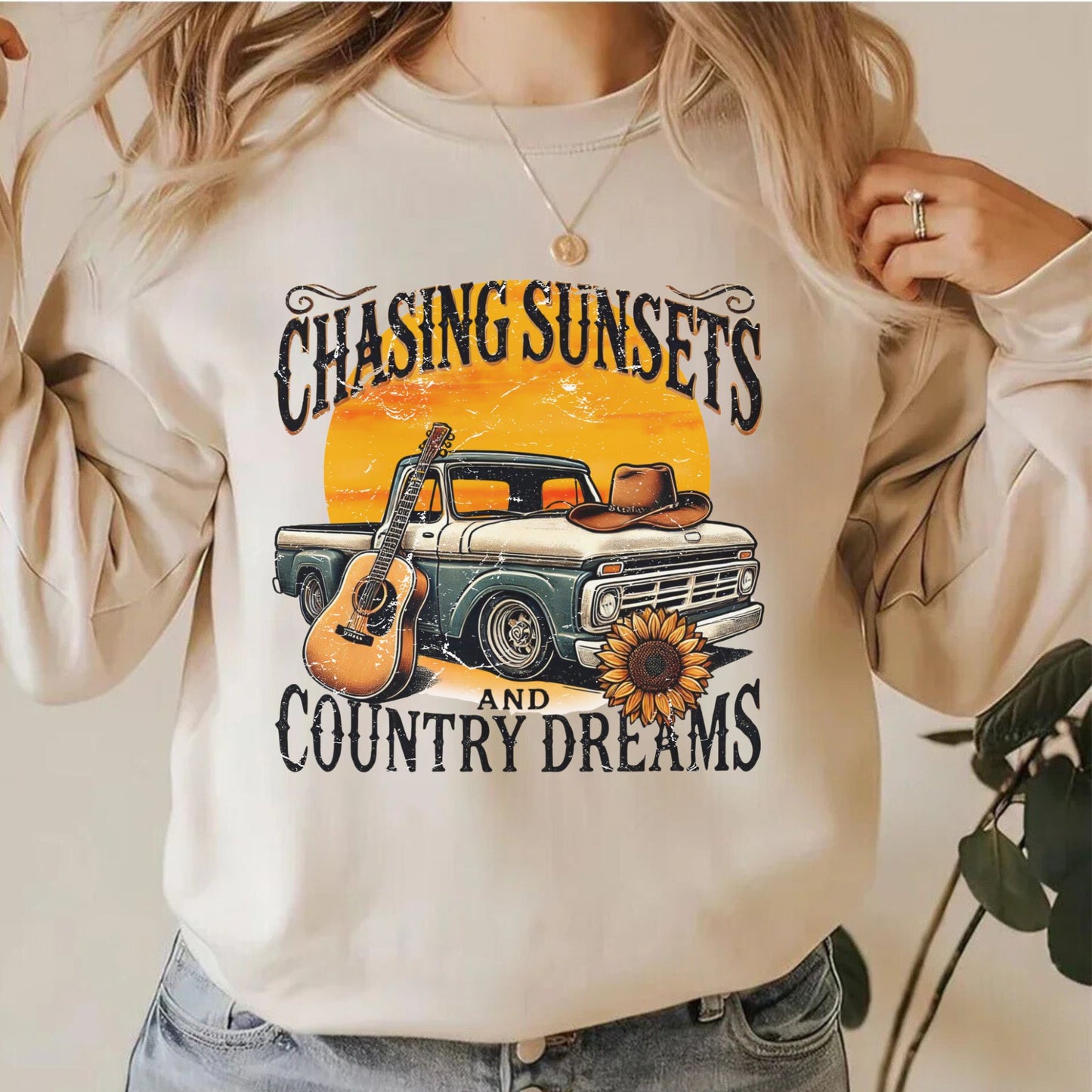 Chasing Sunsets Sweatshirt - Rustic Country Dreamwear