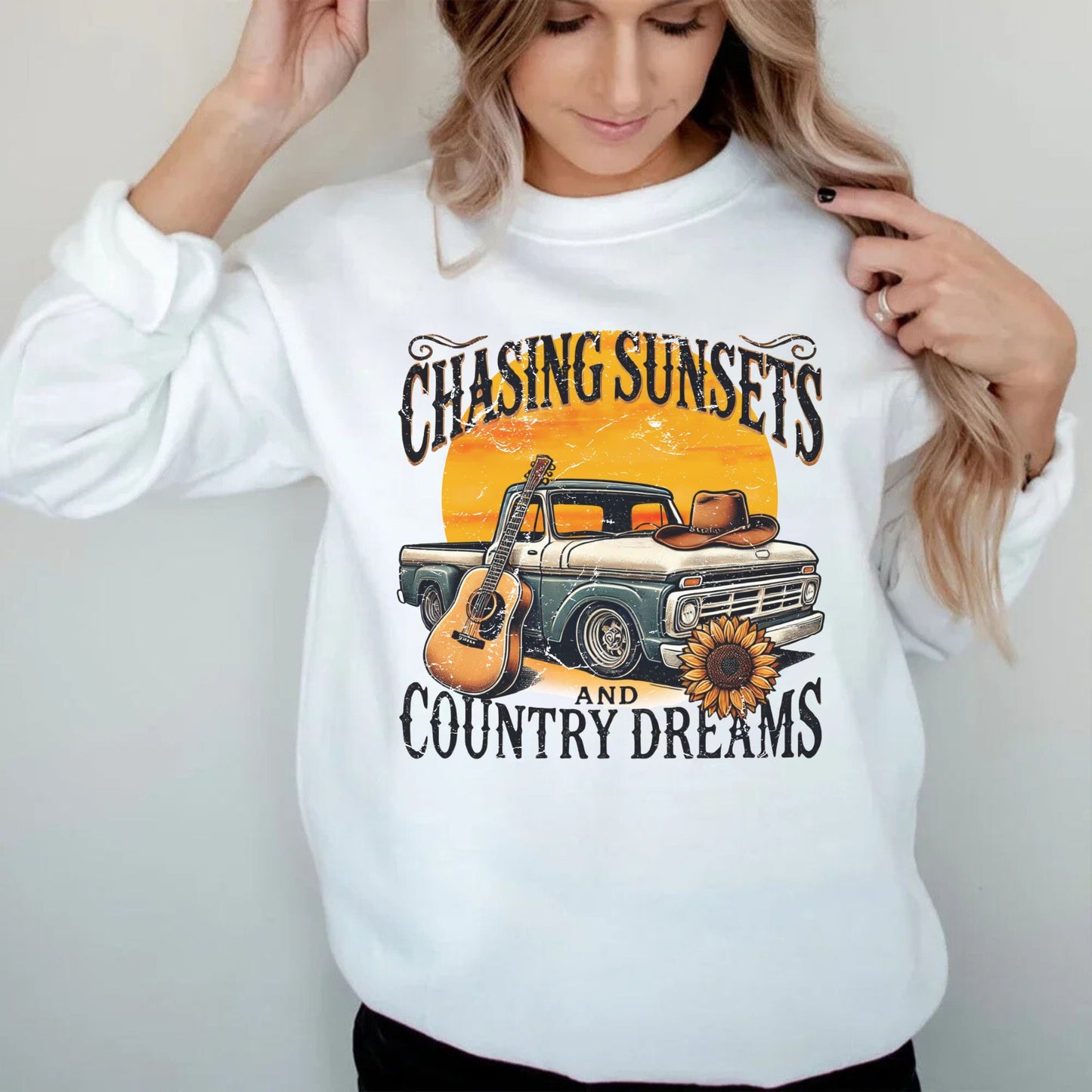 Chasing Sunsets Sweatshirt - Rustic Country Dreamwear