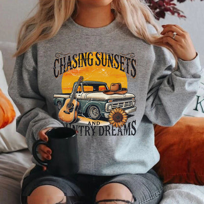 Chasing Sunsets Sweatshirt - Rustic Country Dreamwear