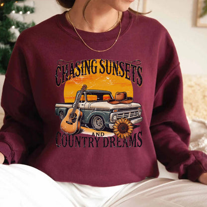 Chasing Sunsets Sweatshirt - Rustic Country Dreamwear