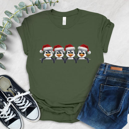 Festive Penguin Graphic T-Shirt