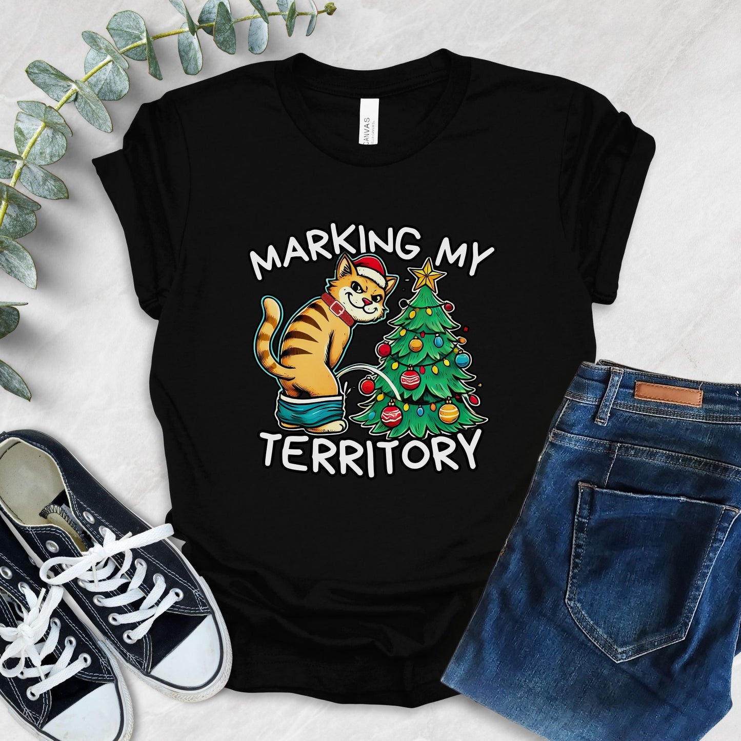 Naughty Cat Christmas T-Shirt