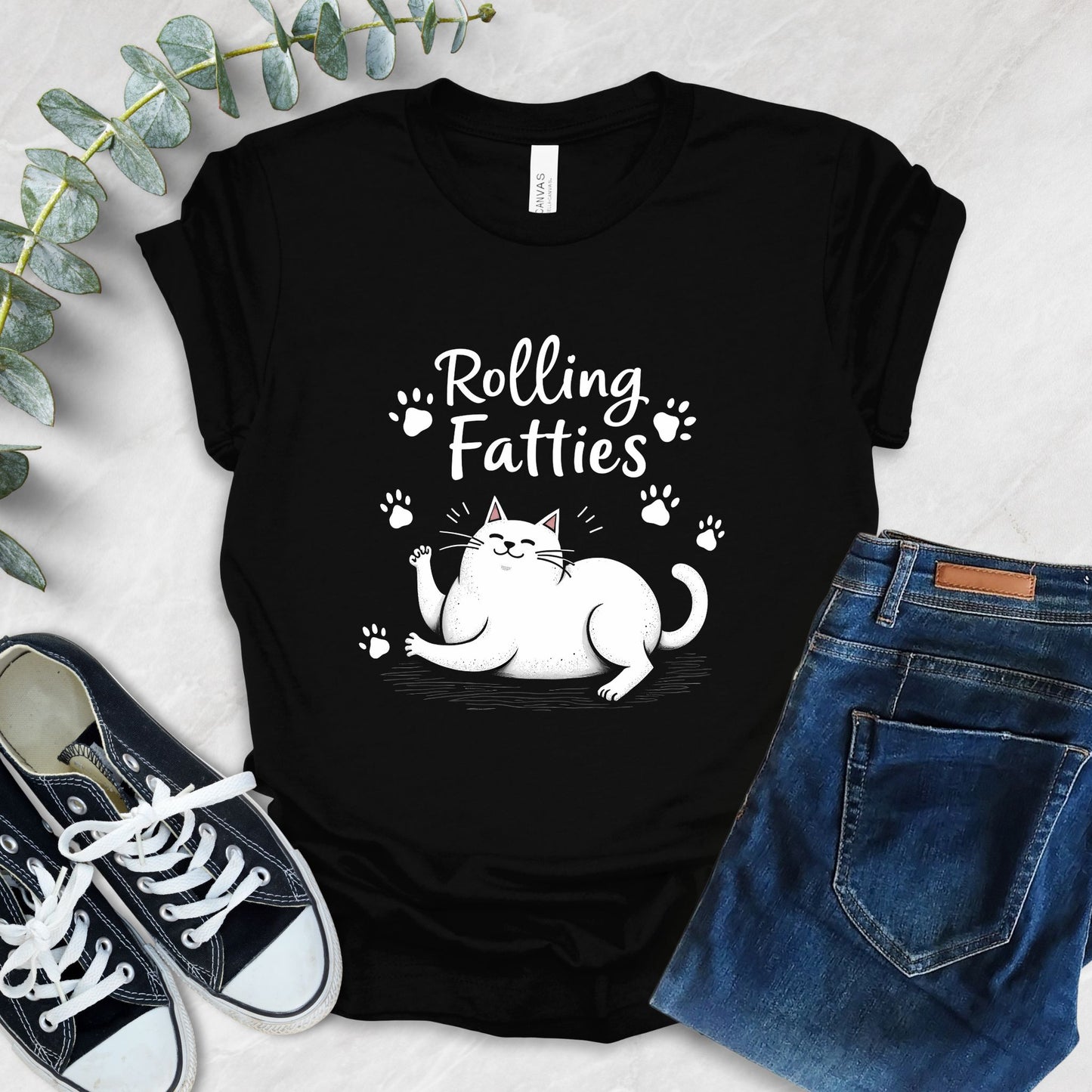 Rolling Fatties Cat T-Shirt