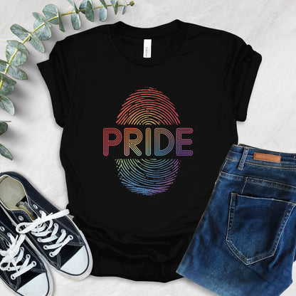 Rainbow Pride Fingerprint T-Shirt