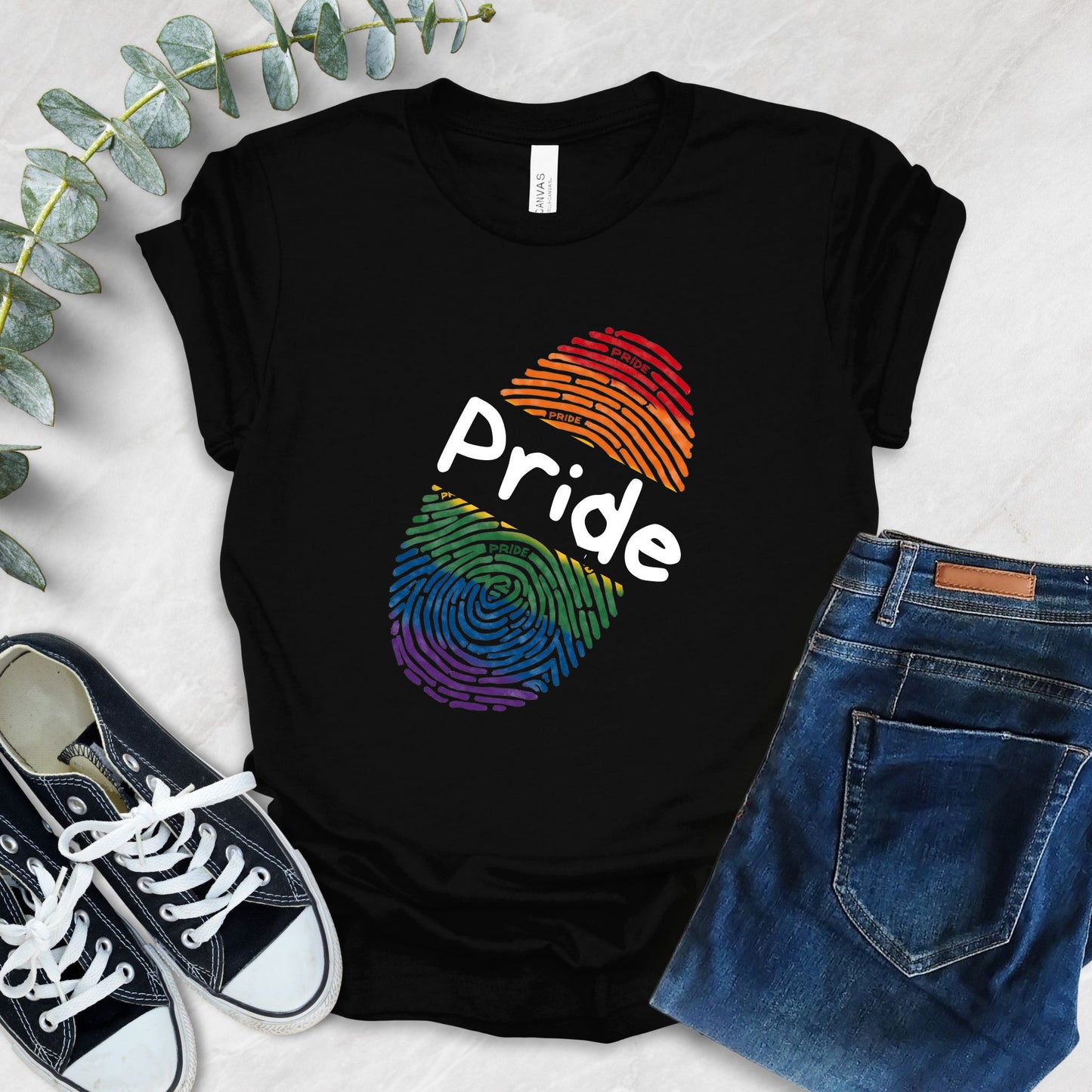 Fingerprint in Rainbow Color  T-Shirt