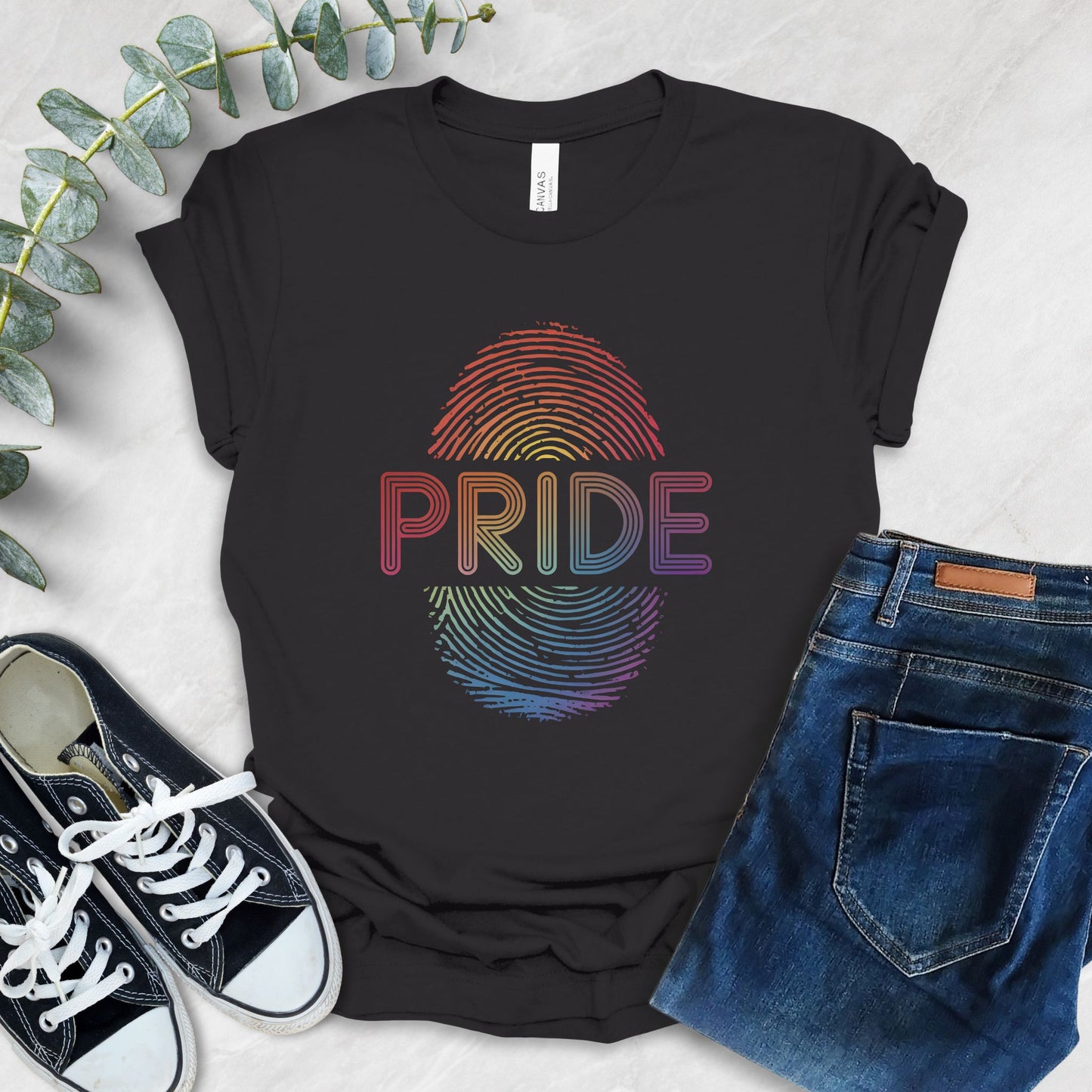 Rainbow Pride Fingerprint T-Shirt