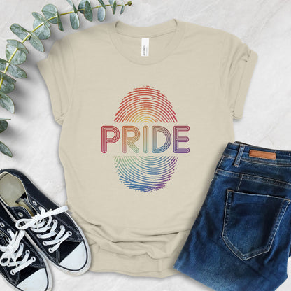 Rainbow Pride Fingerprint T-Shirt