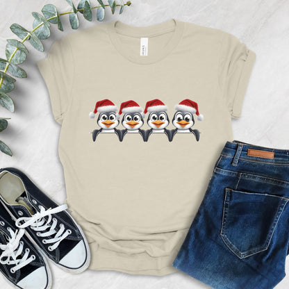 Festive Penguin Graphic T-Shirt