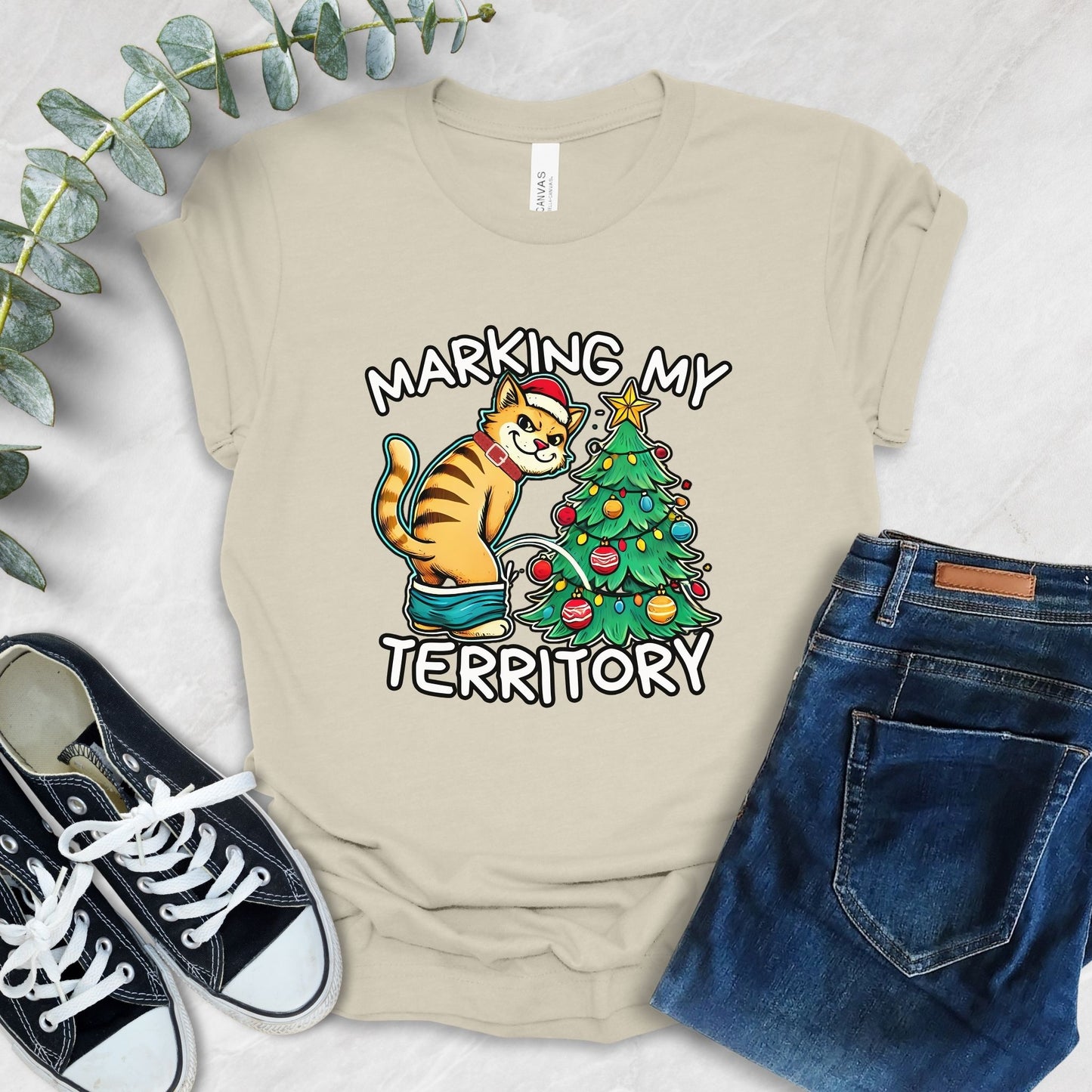 Naughty Cat Christmas T-Shirt