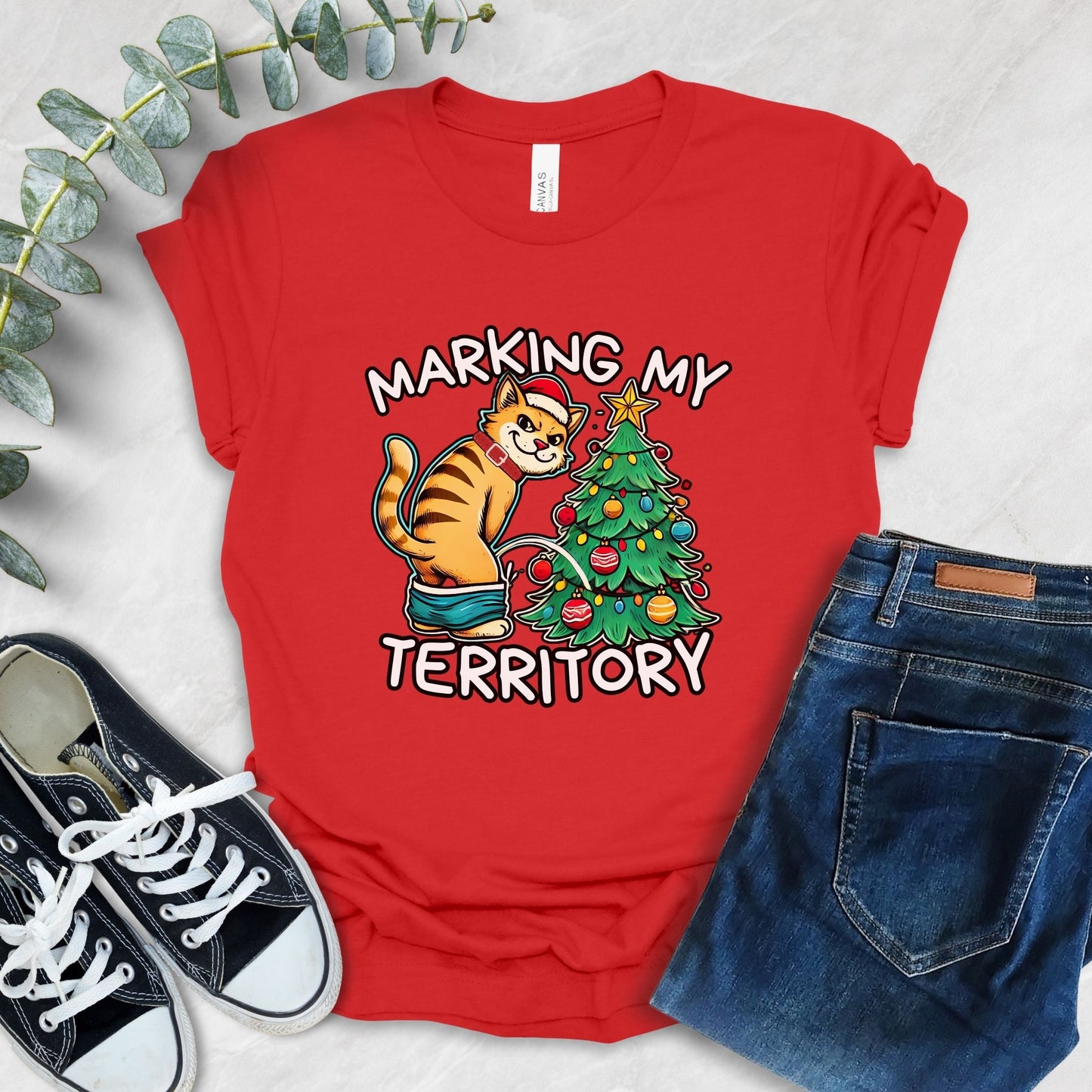 Naughty Cat Christmas T-Shirt