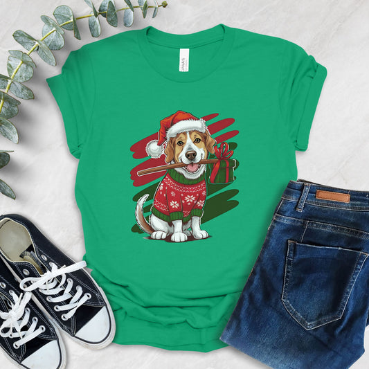 Cute Dog Christmas T-Shirt