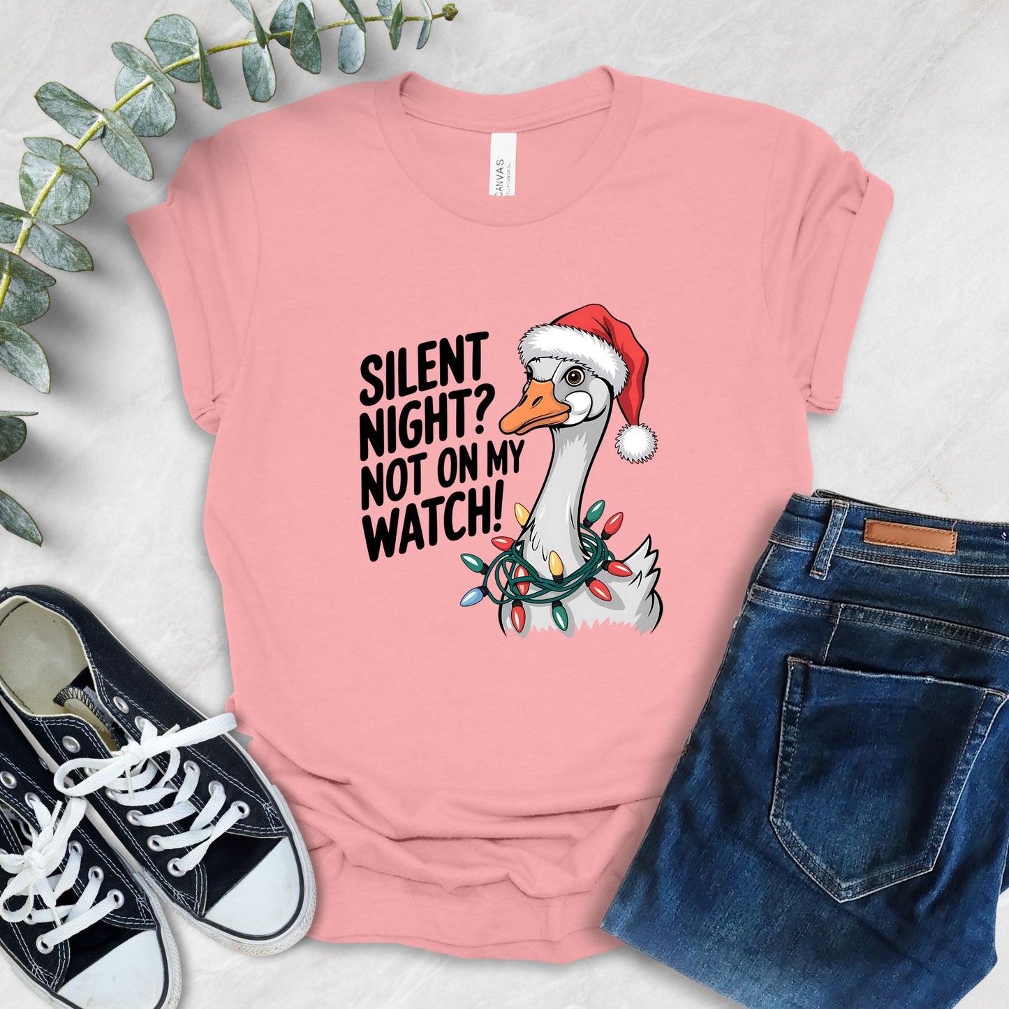 Funny Duck Christmas T-Shirt – Silent Night Meme